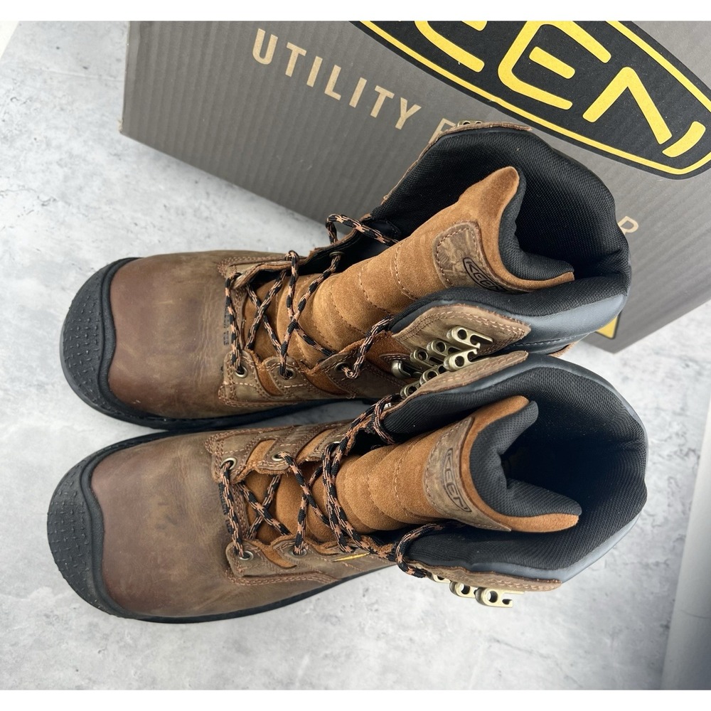 KEEN Camden 8 WP Work Boots Men 10.5 EE Wide Brown Carbon Toe Waterproof 1027672 - Picture 4 of 7